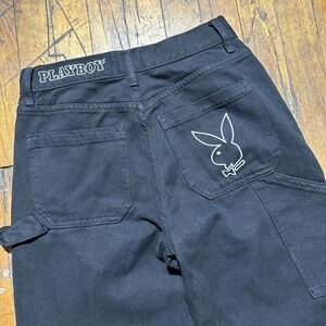 Playboy By PacSun Cargo Pants Women's 23 Black Slim Straight Fit Pocket Workwear
